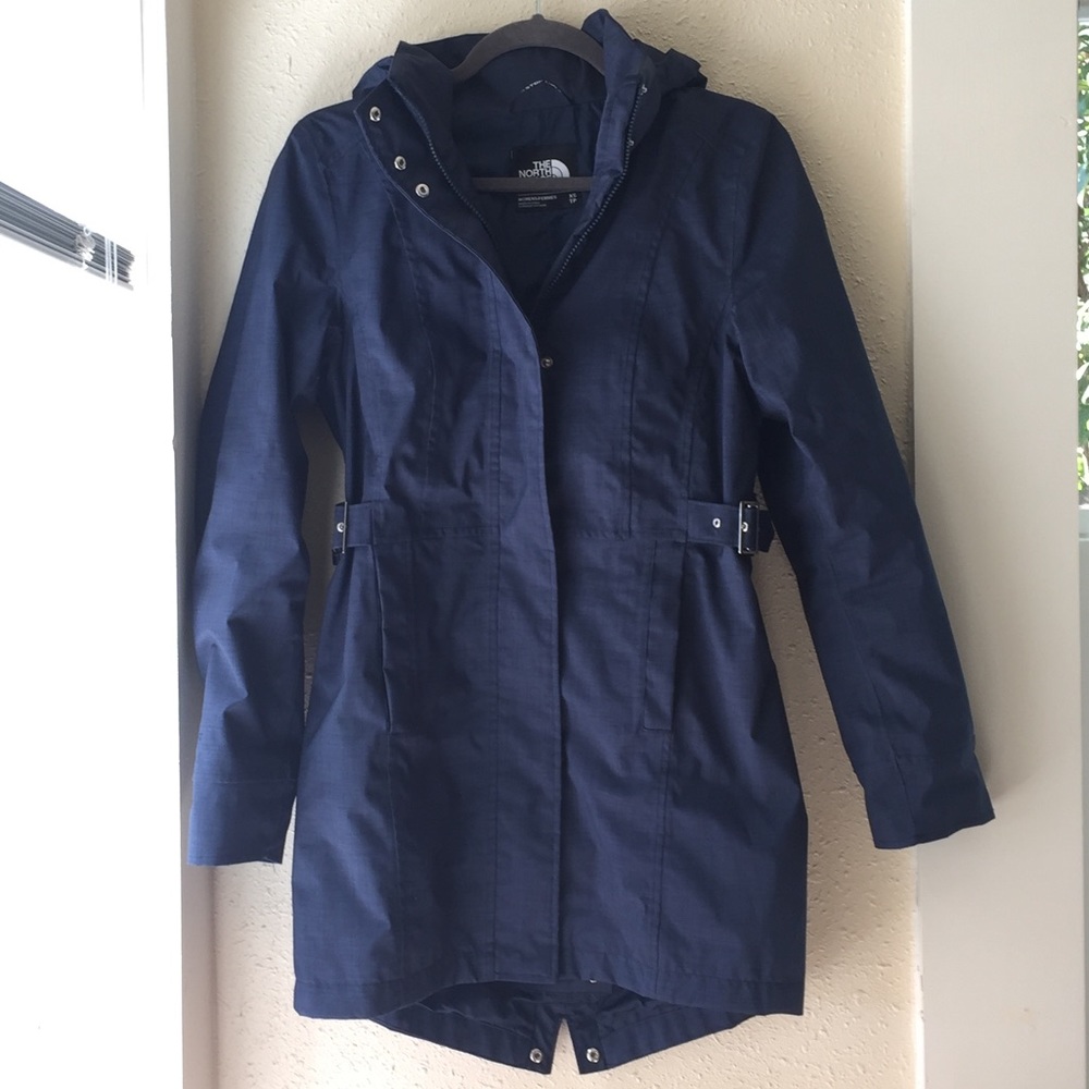 North Face Laney Trench urban navy rain jacket